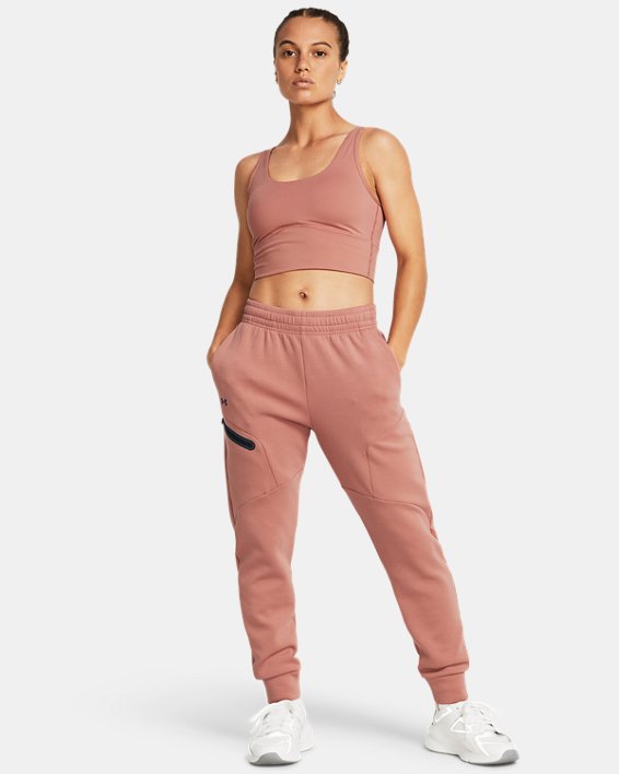 Women's UA Unstoppable Fleece Joggers in Pink image number 2